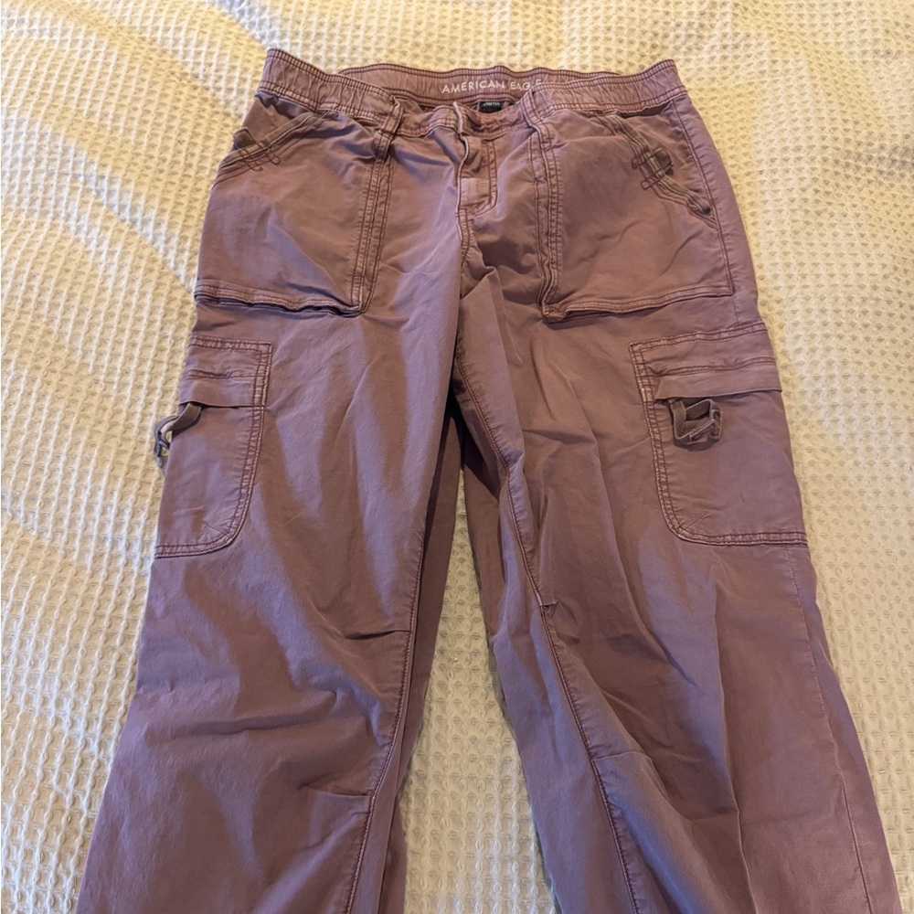 American Eagle Outfitters Men's Cargo Pants - Light Purple